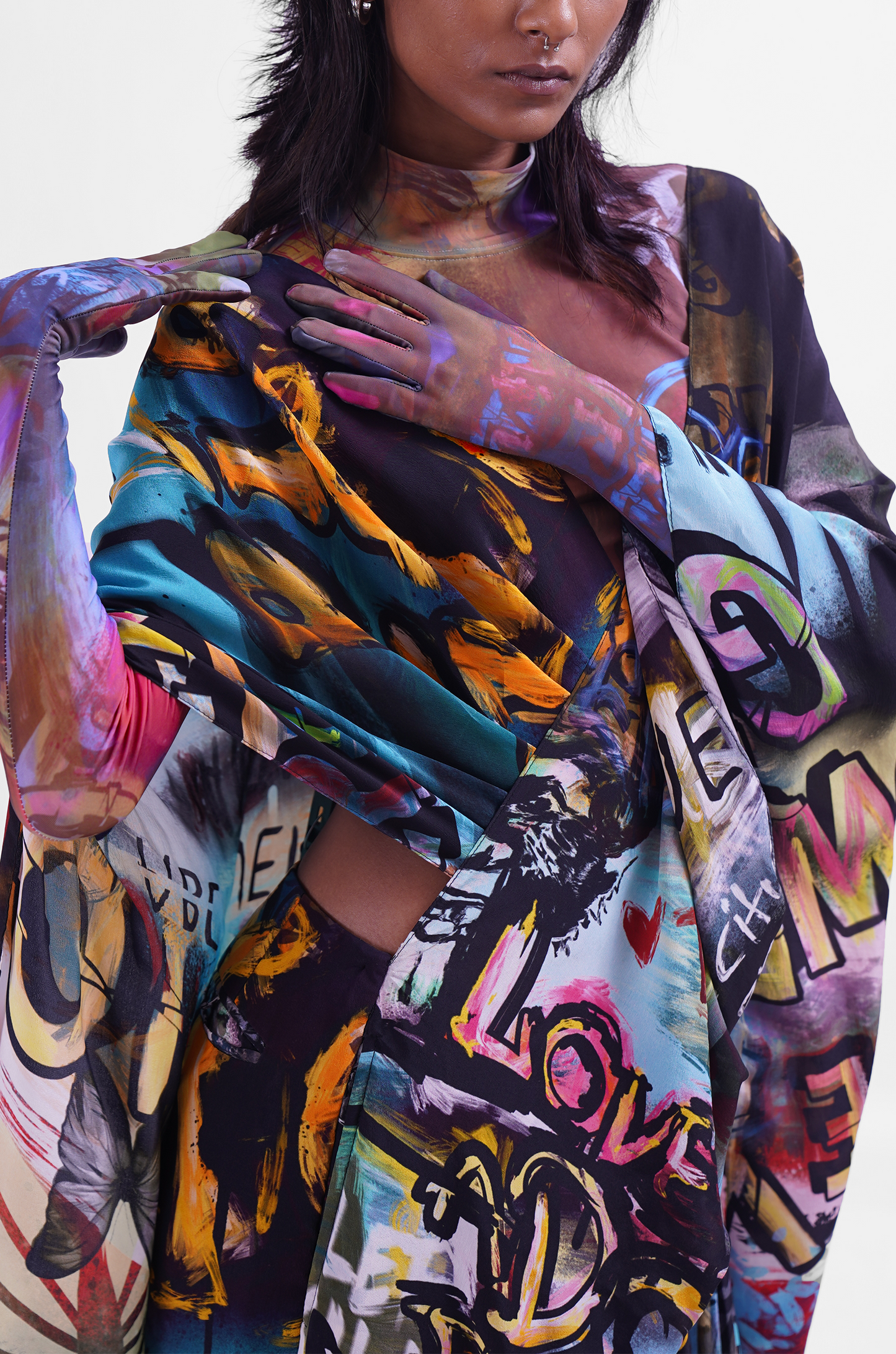 Graffiti Hybrid Sari-Pants