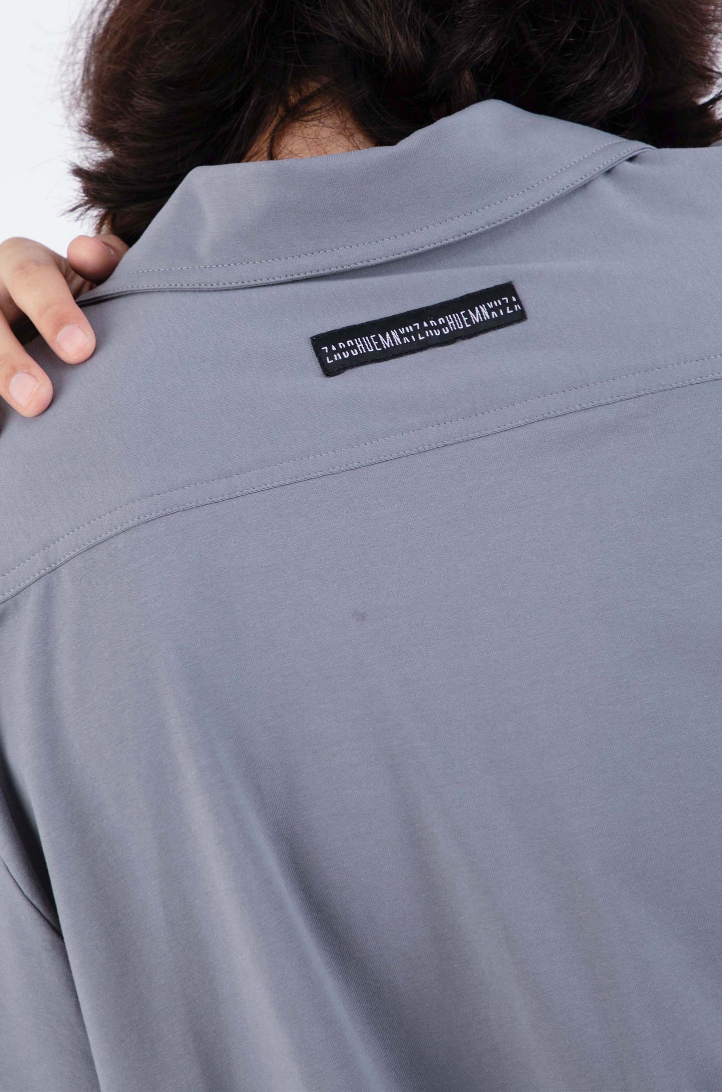 Huemn Gorilla Insignia Oversized Safari Shirt (Grey)