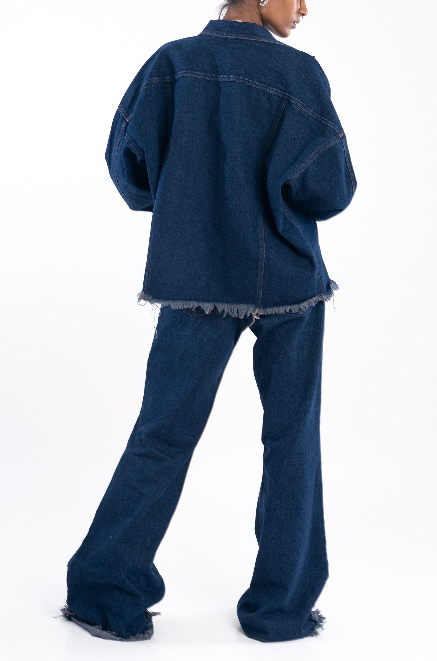 Classic Distressed Flared Jeans