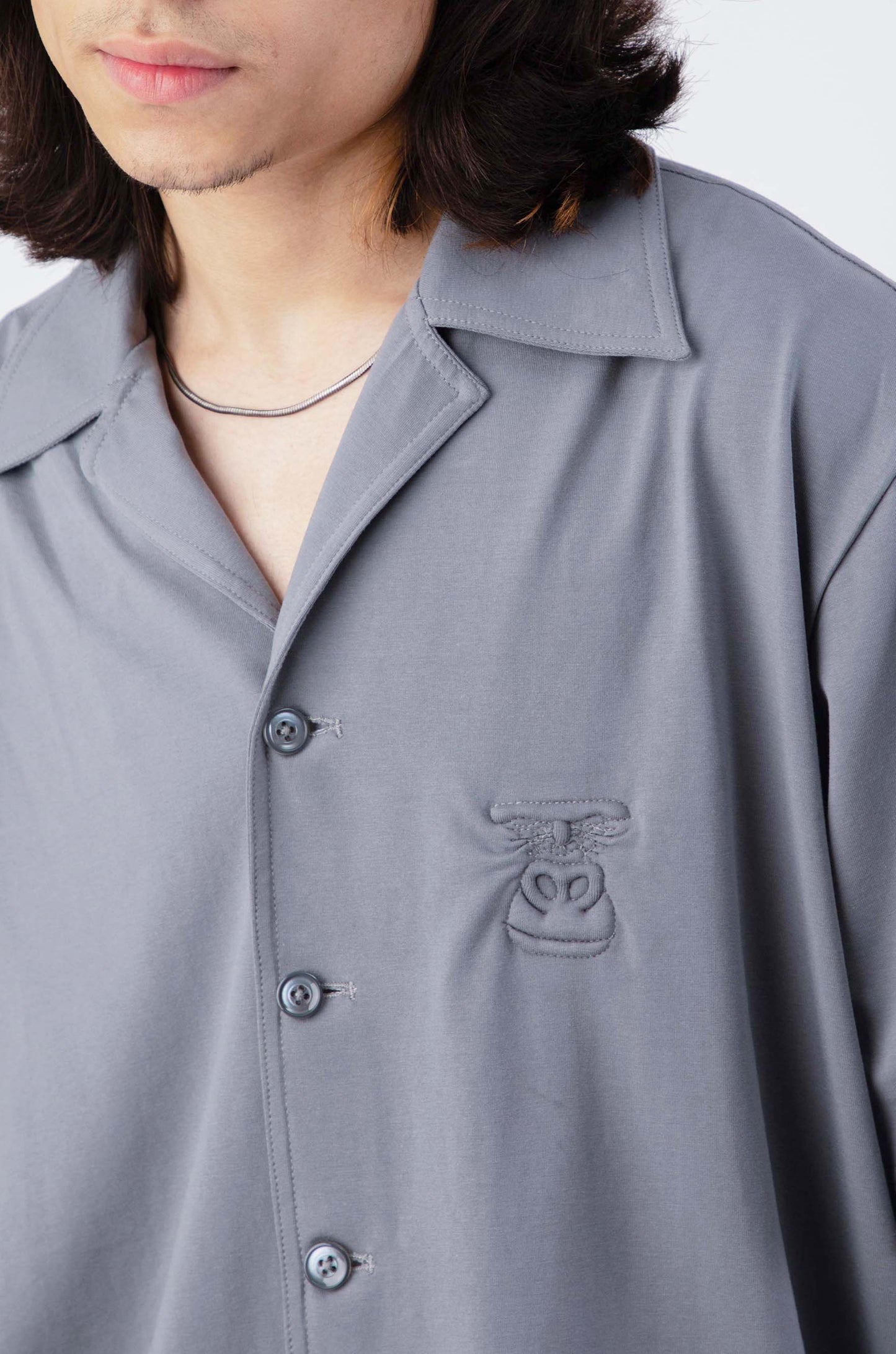 Huemn Gorilla Insignia Oversized Bowling Co-Ord Set (Grey)