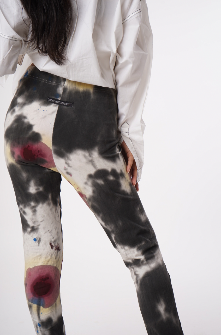 Huemn Blood Washed Leggings (White)