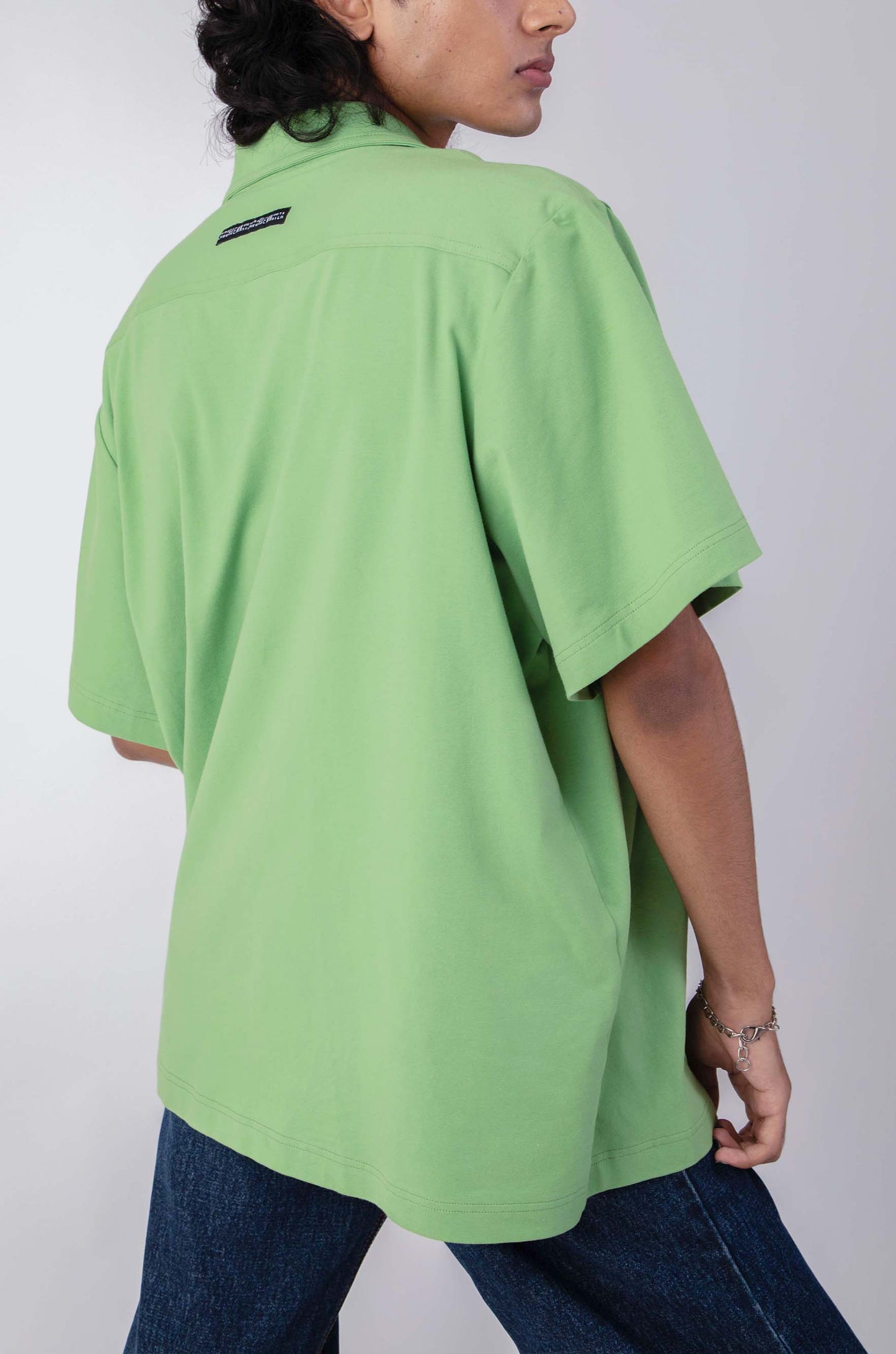 Huemn Gorilla Insignia Oversized Safari Shirt (Green)