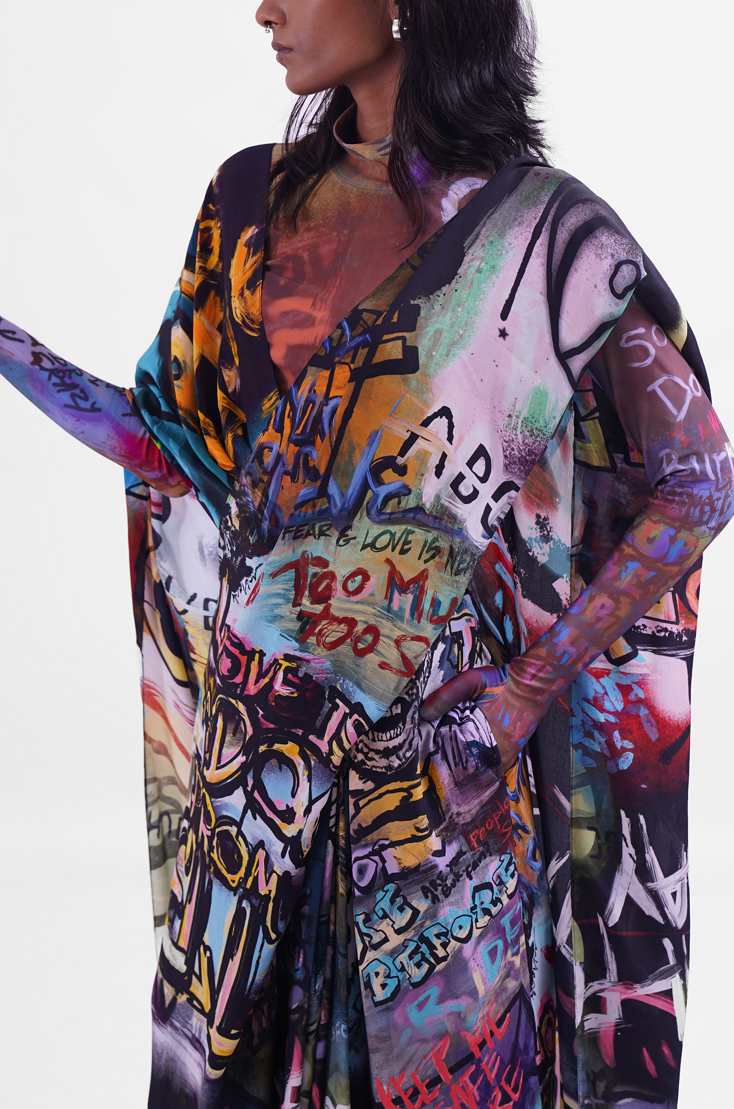 Graffiti Hybrid Sari-Pants