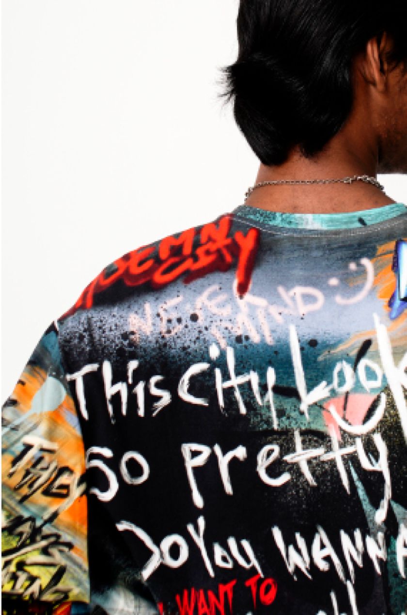 'Huemn City' Graffiti Sweatshirt