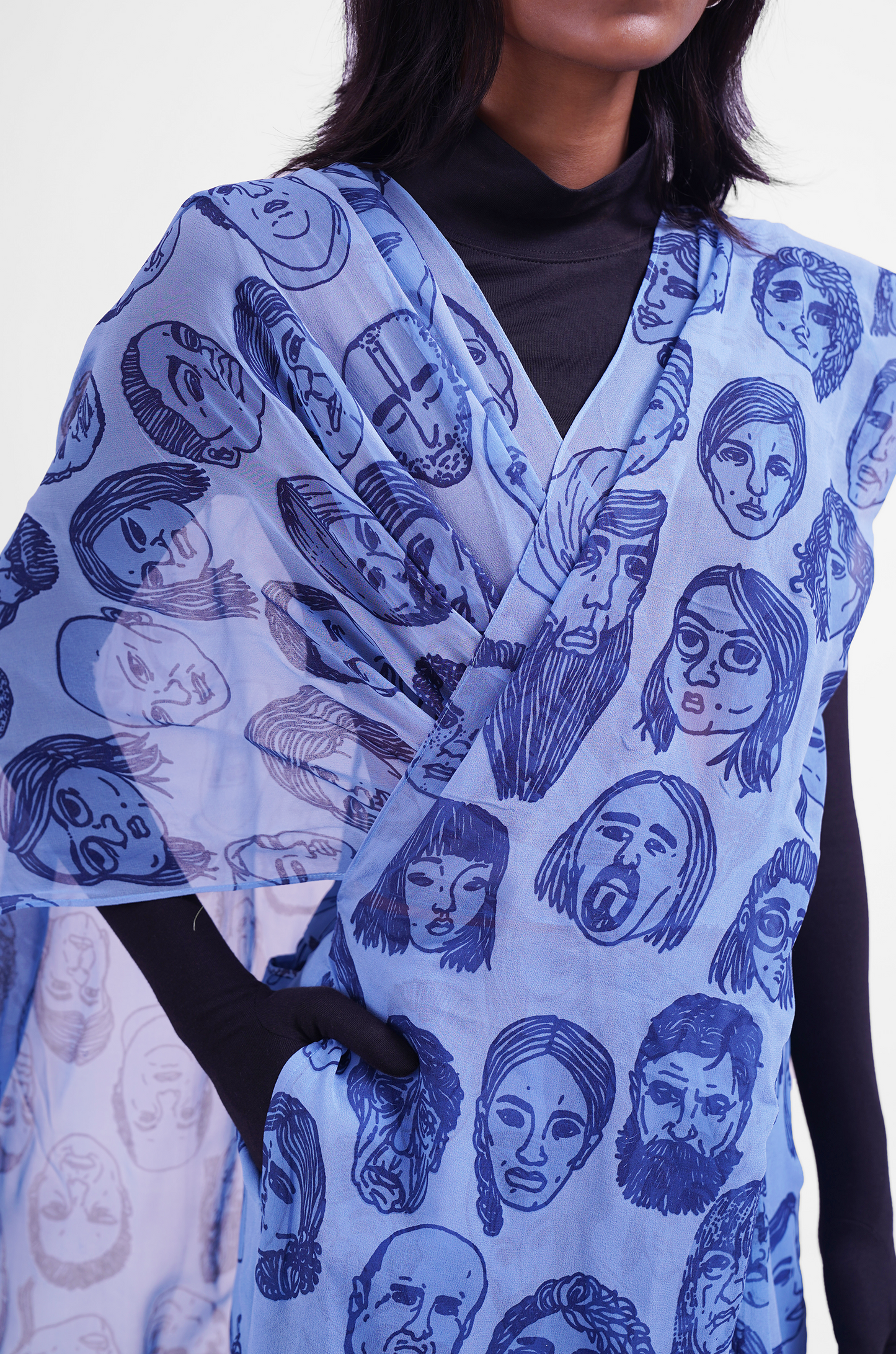 Diversity Hybrid Sari-Pants (Blue)