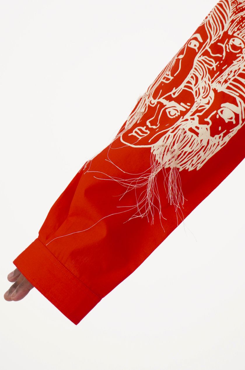 Handcrafted Diversity Stream Shirt (Red)