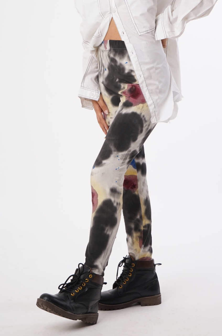 Huemn Blood Washed Leggings (White)