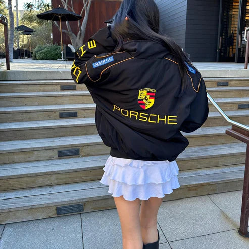 Premium Porsche F1 Racing Jacket – Dynamic Black | Mercy Wear Streetwear - Prime Fitz