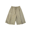 Pleated cullotes in checkered pattern (Beige)