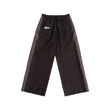 Embroidered denim trackpant with panelled detail (Black)