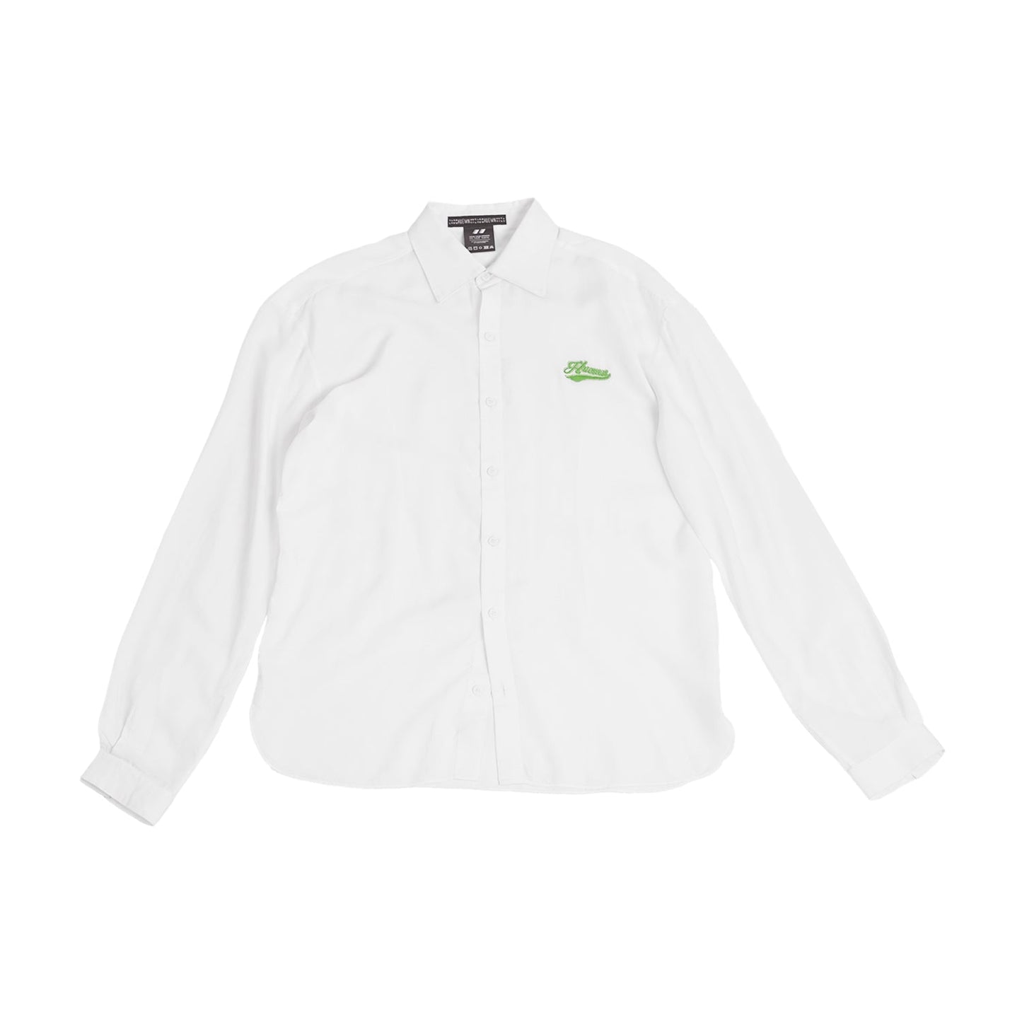 Embroidered logo cotton shirt (White)