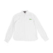 Embroidered logo cotton shirt (White)
