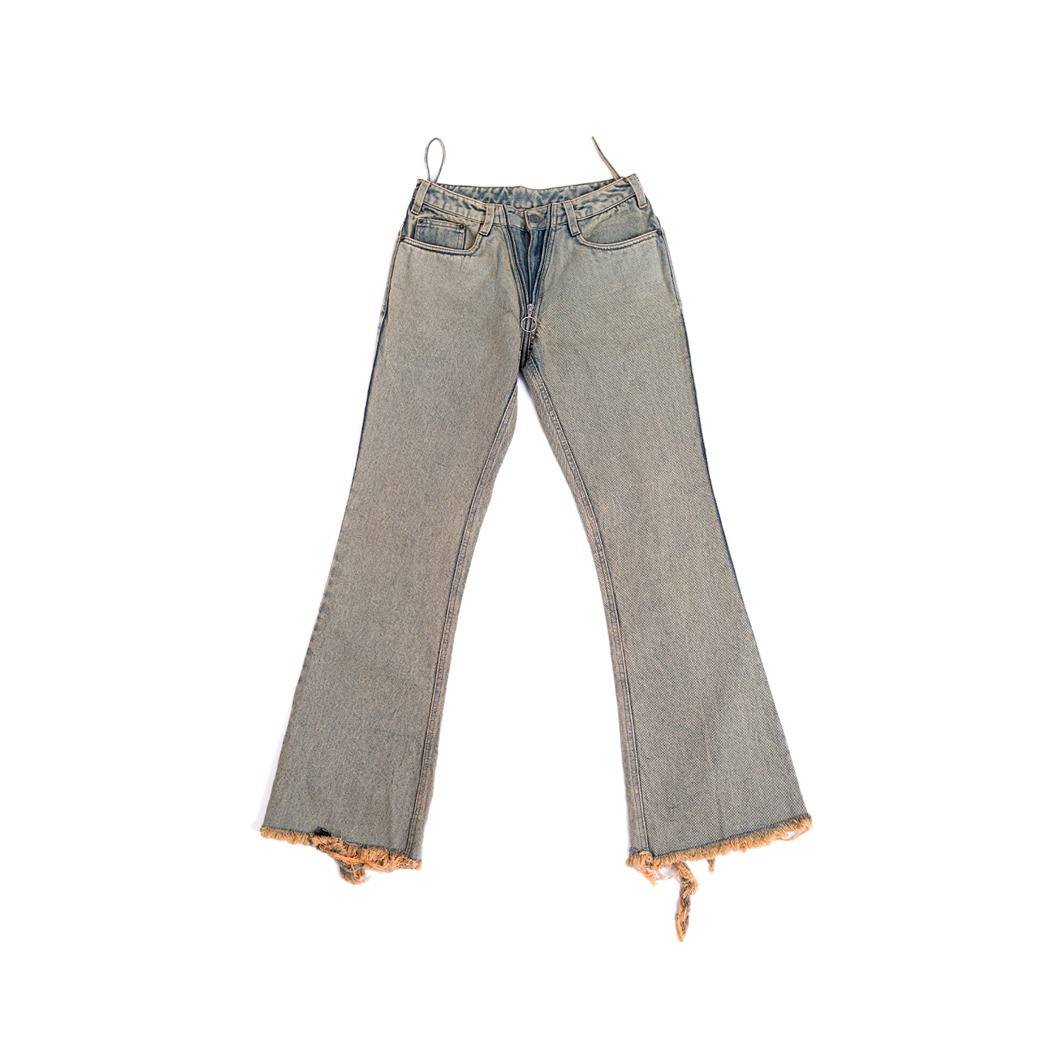 Vintage bootcut denim with zippered detail