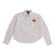 Pinstriped embroidered shirt