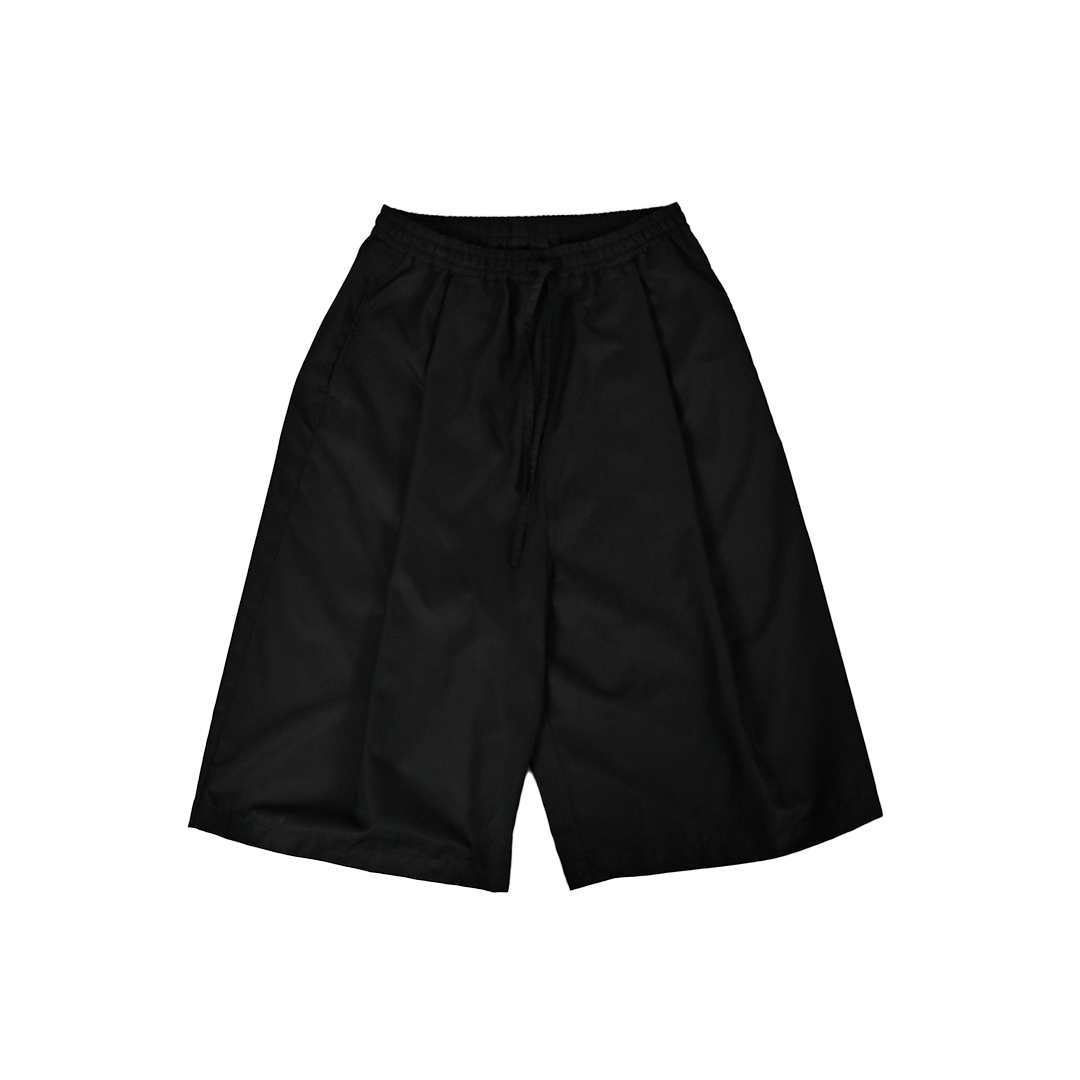 Pleated culottes (Black)