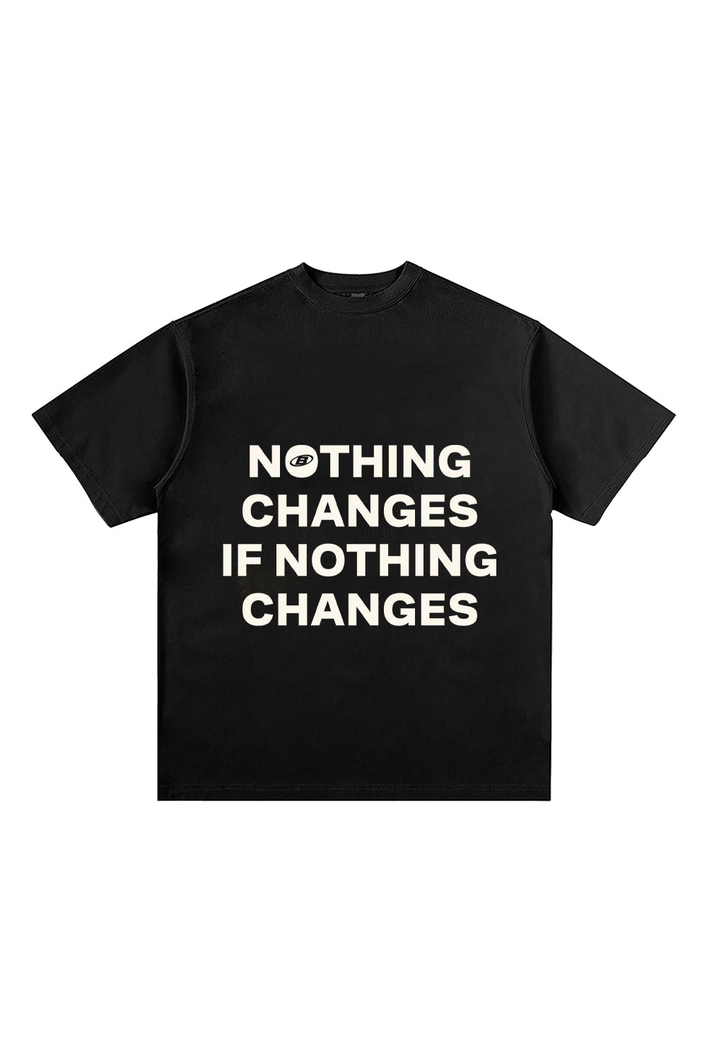 Growth Glitch Black Oversized T-shirt