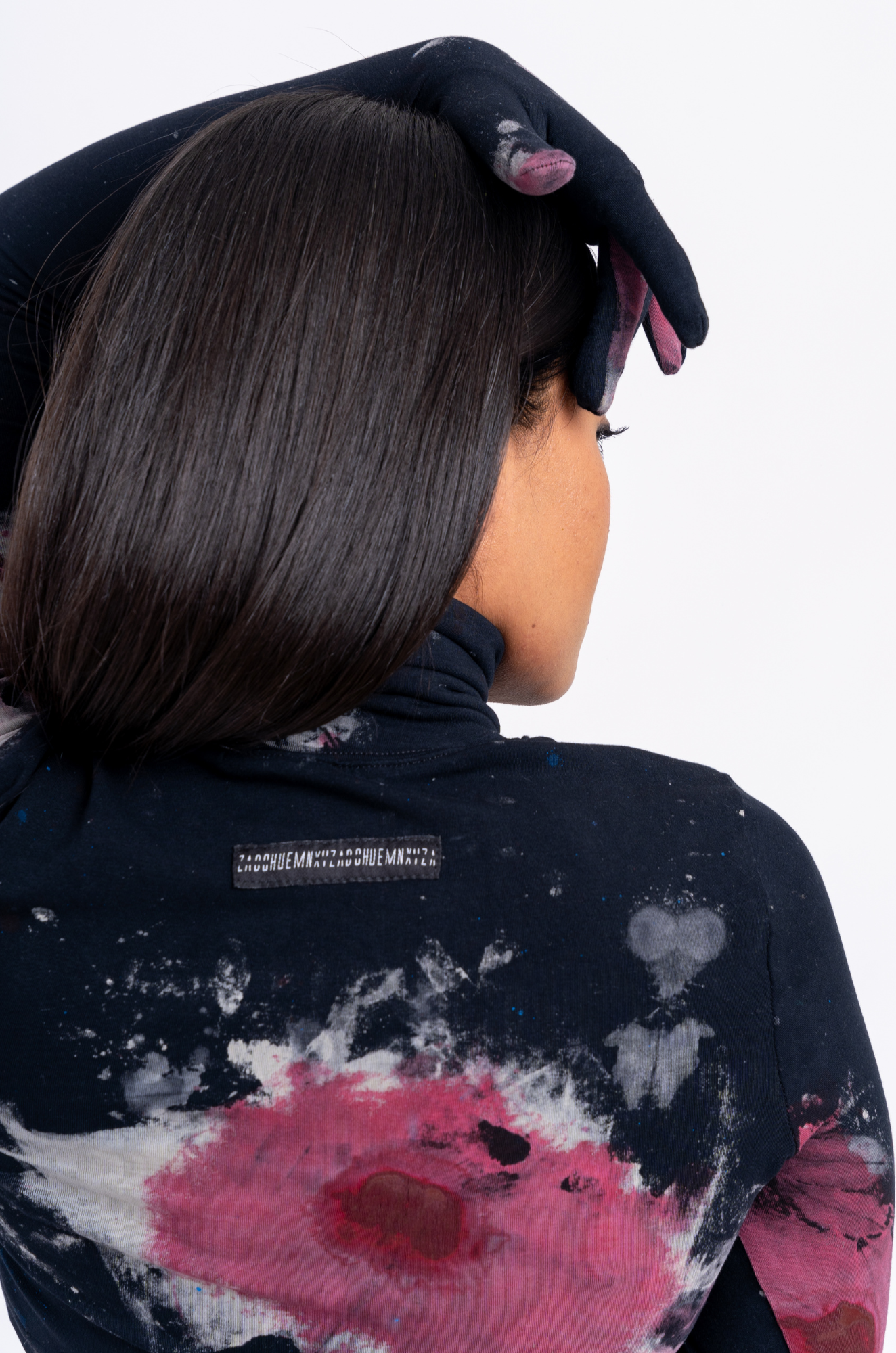 Blood Washed Second Skin Crop Top 2.0 (Black)