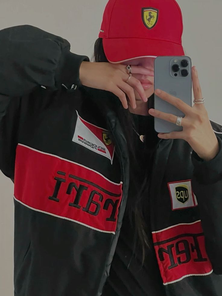 Black Ferrari Embroidery Jacket – Premium Unisex Racing Style - Prime Fitz