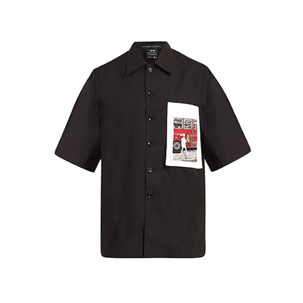 Handcrafted 'Missing Person' Safari Shirt (Black)