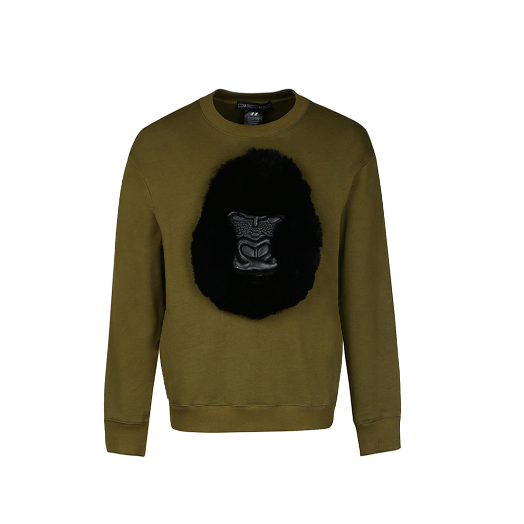 Huemn Classic Handmade Gorilla Sweatshirt (Olive)