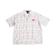 Contrast panelled safari shirt in checkered pattern