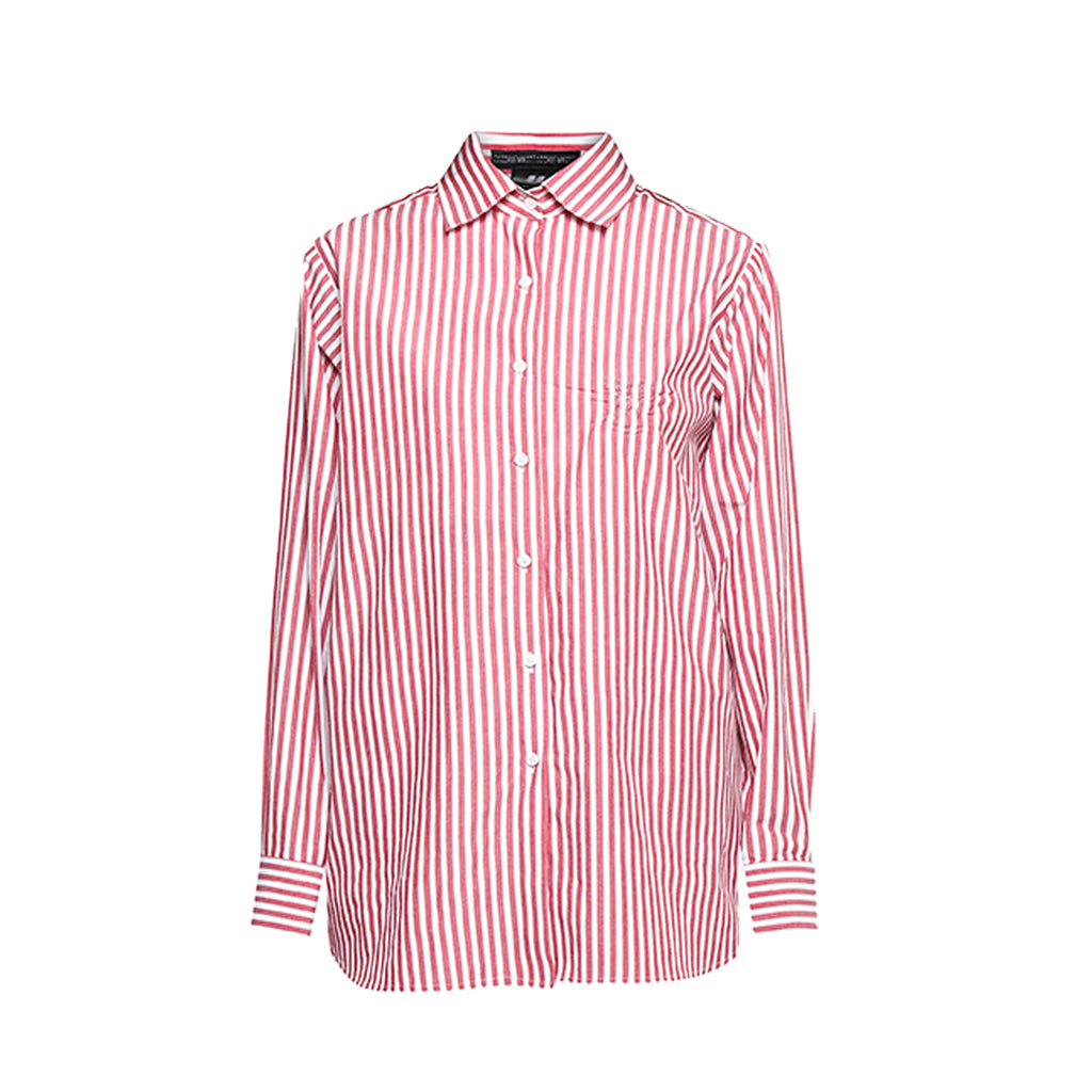Huemn Gorilla Insignia Striped Shirt (Flamingo Pink)