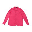 Straight Fit Silk Shirt (Hot Pink)