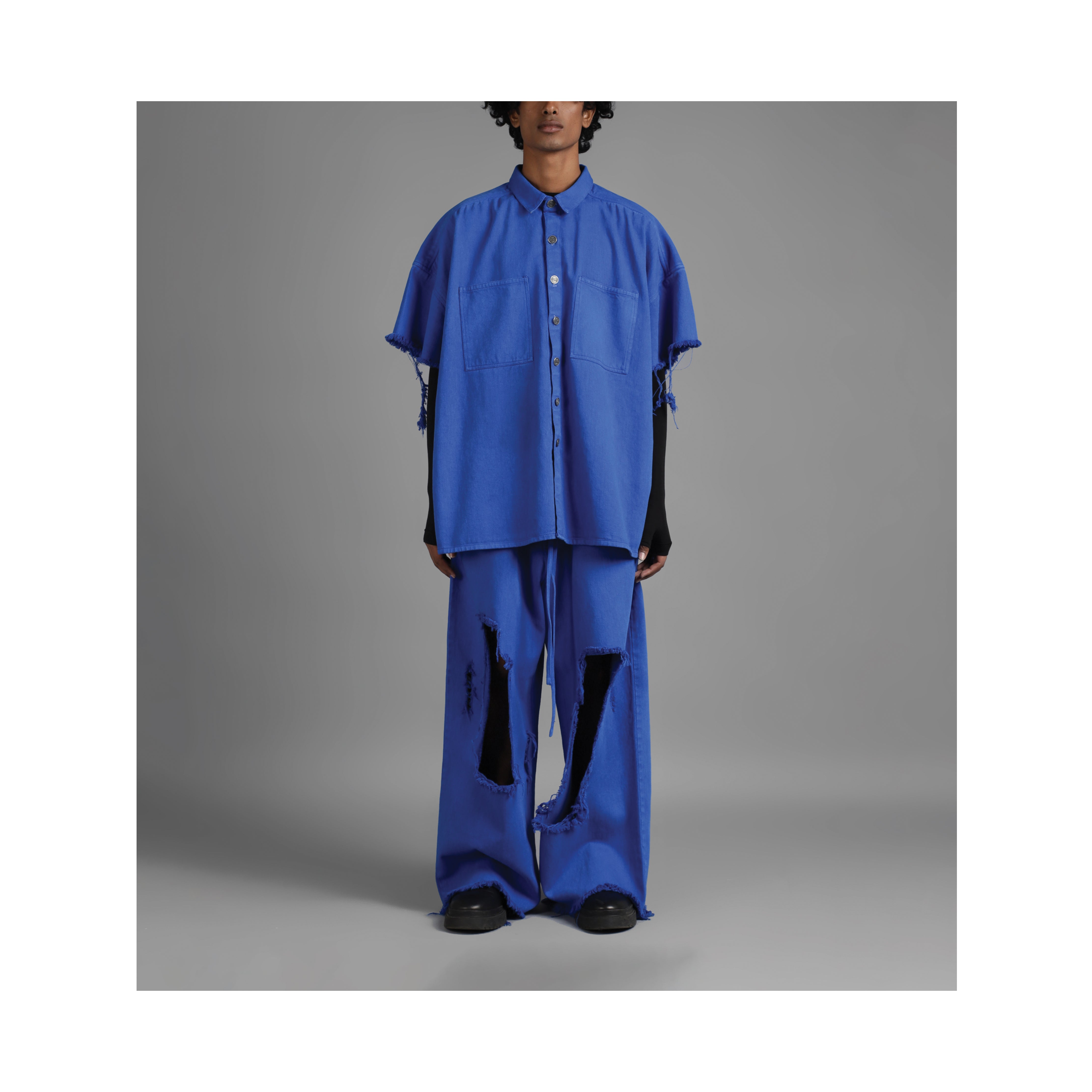 SuperHUEMN Denim Overshirt (Blue)