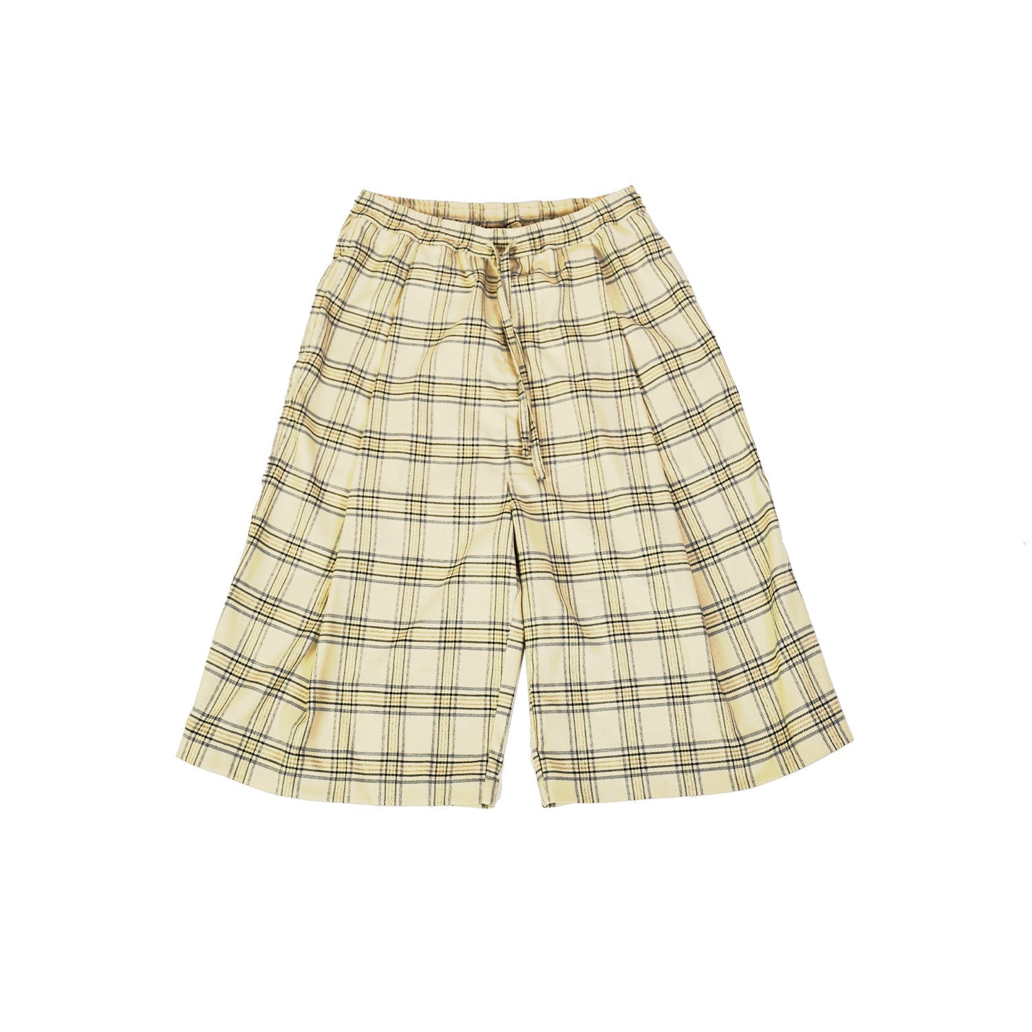 Pleated cullotes in checkered pattern (Cream)