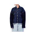 Darwyn Split Velvet And Denim Jacket