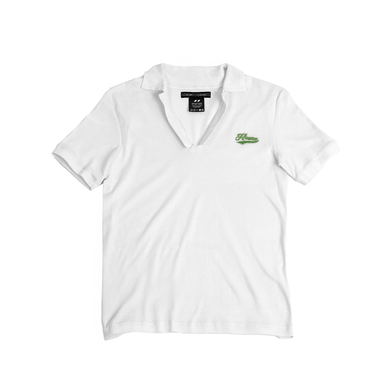 Polo T-shirt with deconstructed detail (Men's)-White
