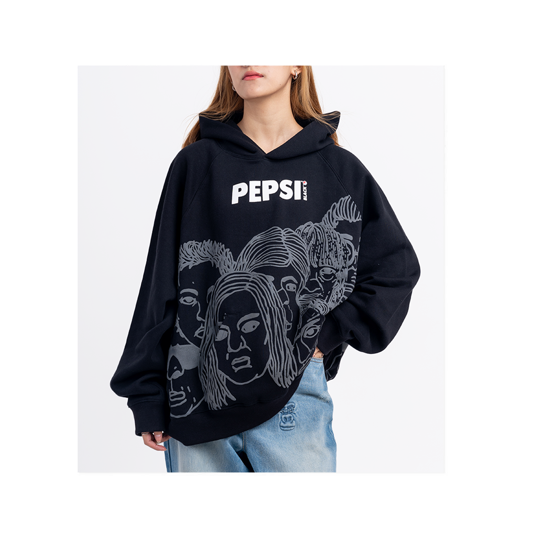 Pepsi X Huemn Black Graphic Hoodie