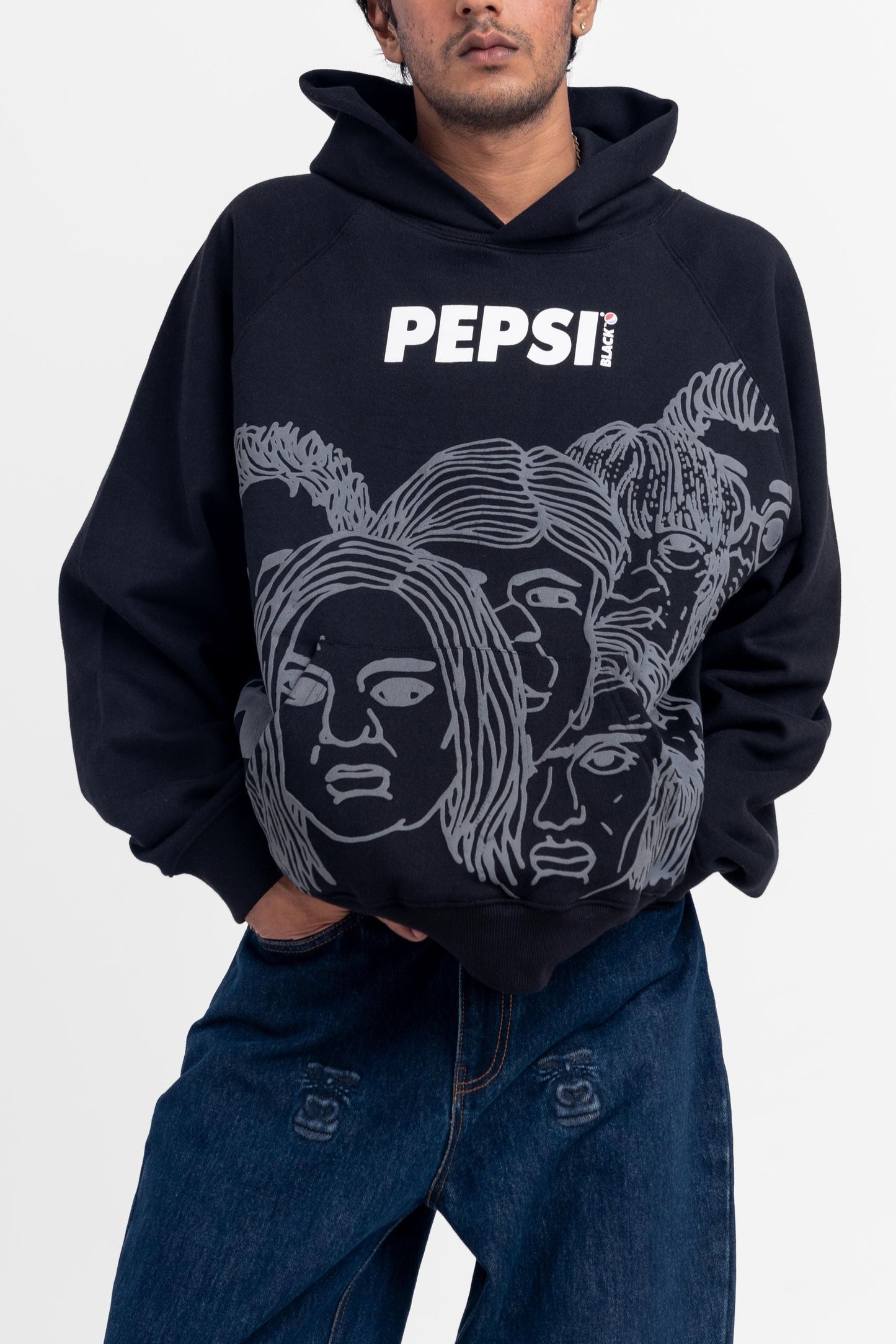 Pepsi X Huemn Black Graphic Hoodie