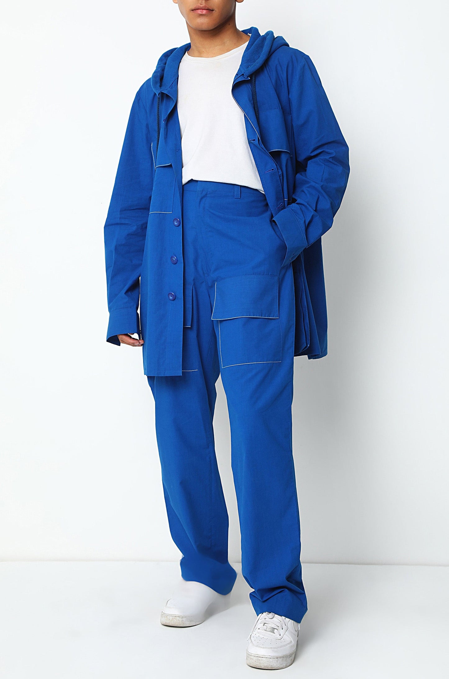 Cobalt Blue Hoodie-Shirt