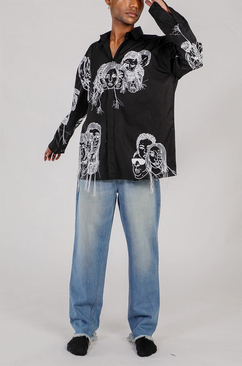 Handcrafted Diversity Stream Shirt (Black)