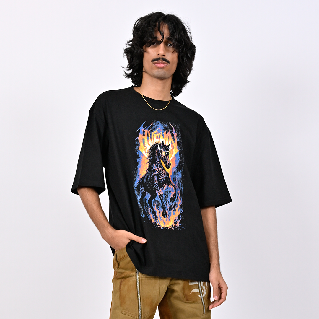 'On fire' T-shirt (Black)