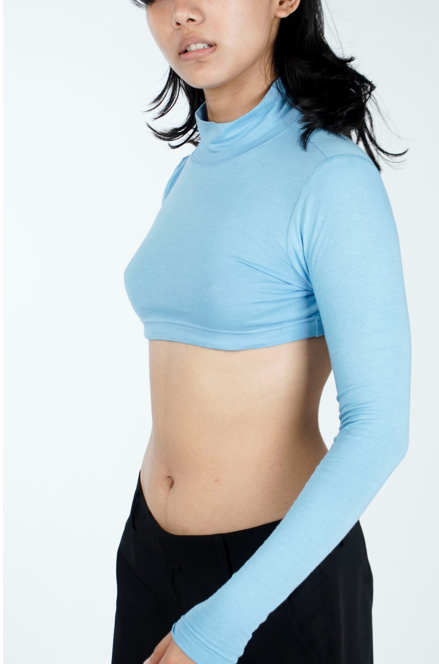 Second Skin Crop Top (Powder Blue)