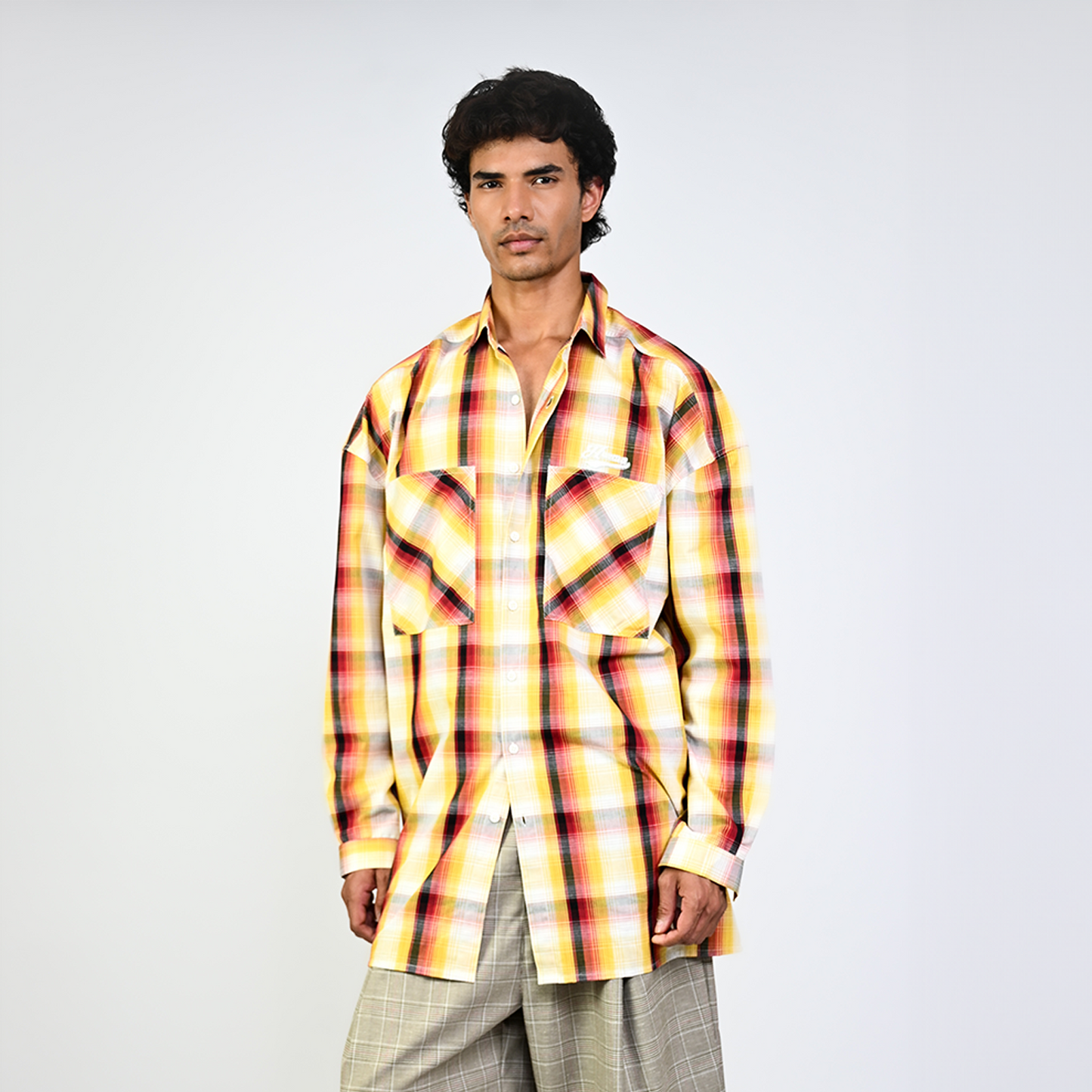 Check-patterned shirt