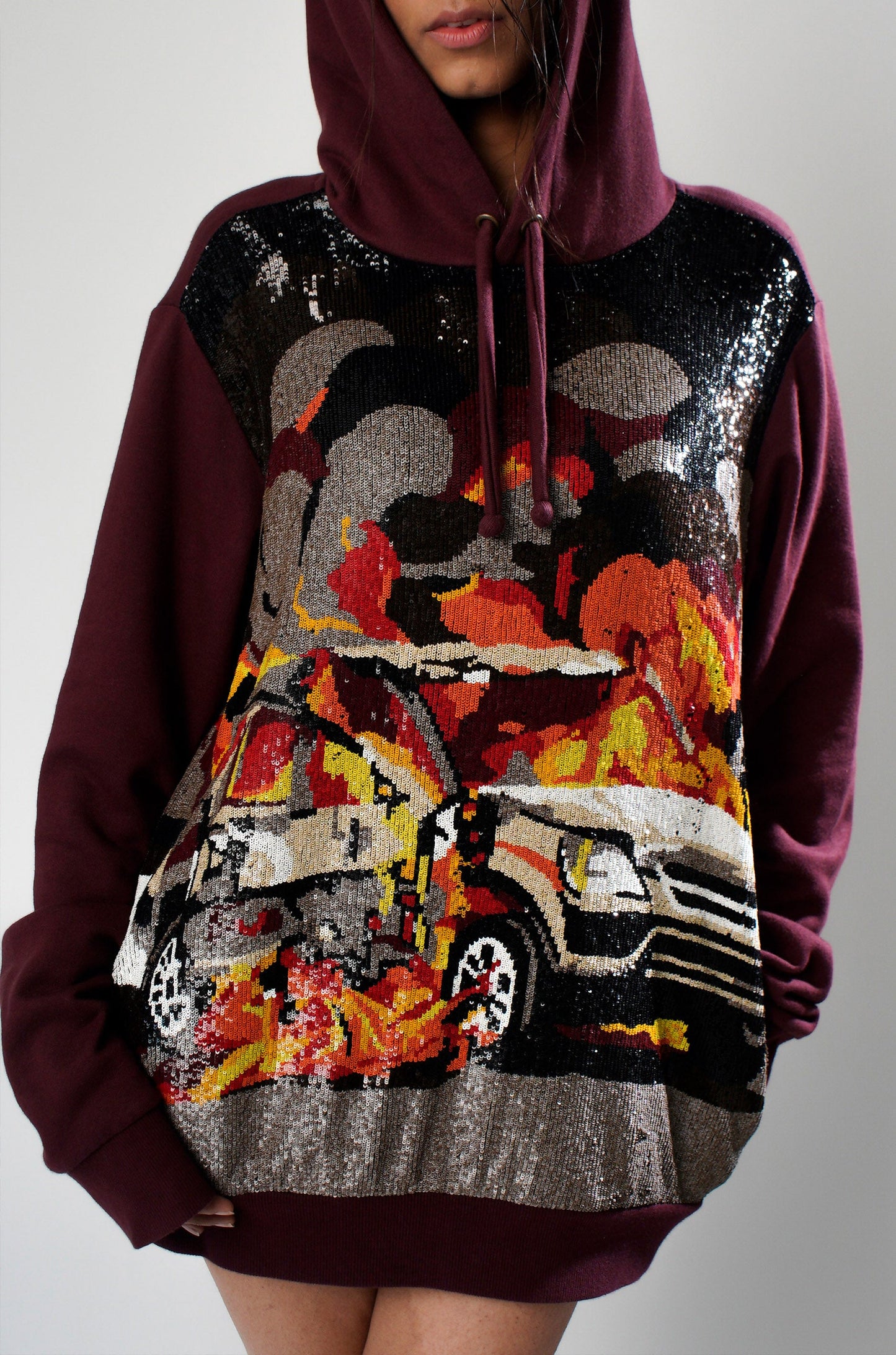 Handcrafted 'Car Crash' Hoodie