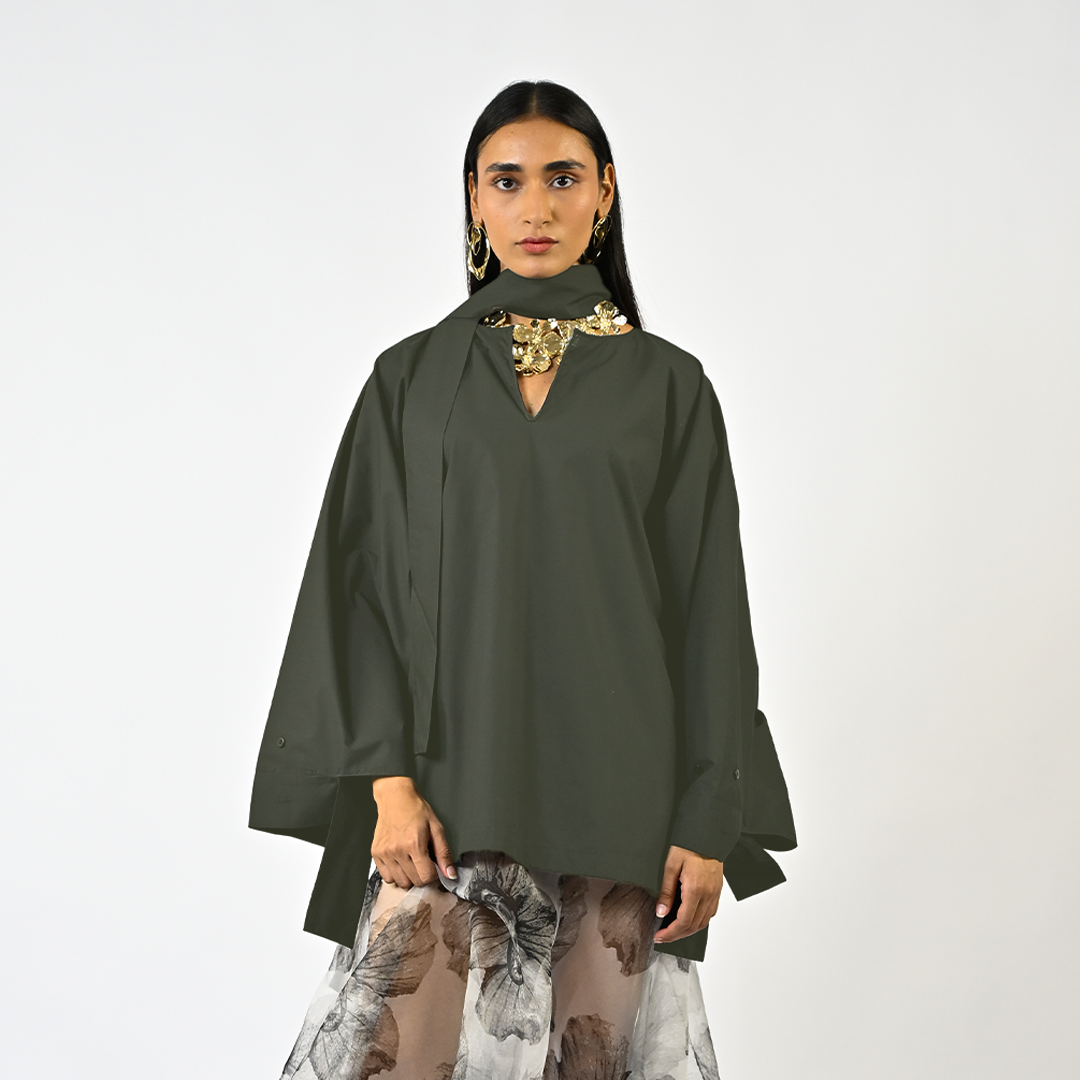 HUEMN Kaftan kurta hybrid - Dark Green