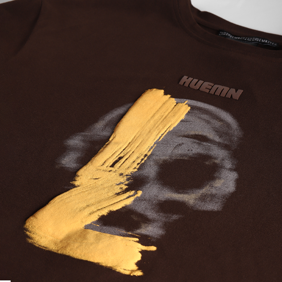 The HUEMN Skull T-shirt (Chocolate Brown) : Edition 2
