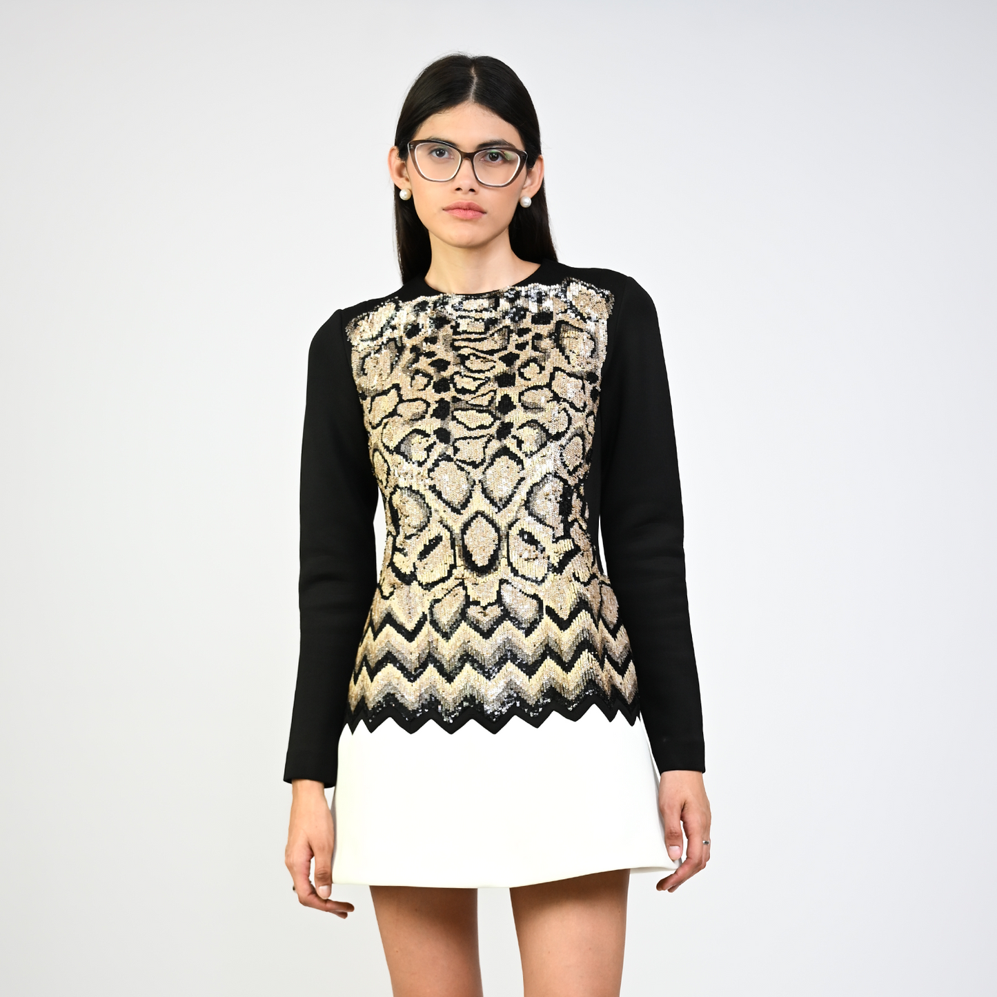 A-line 'Snake-skin' dress