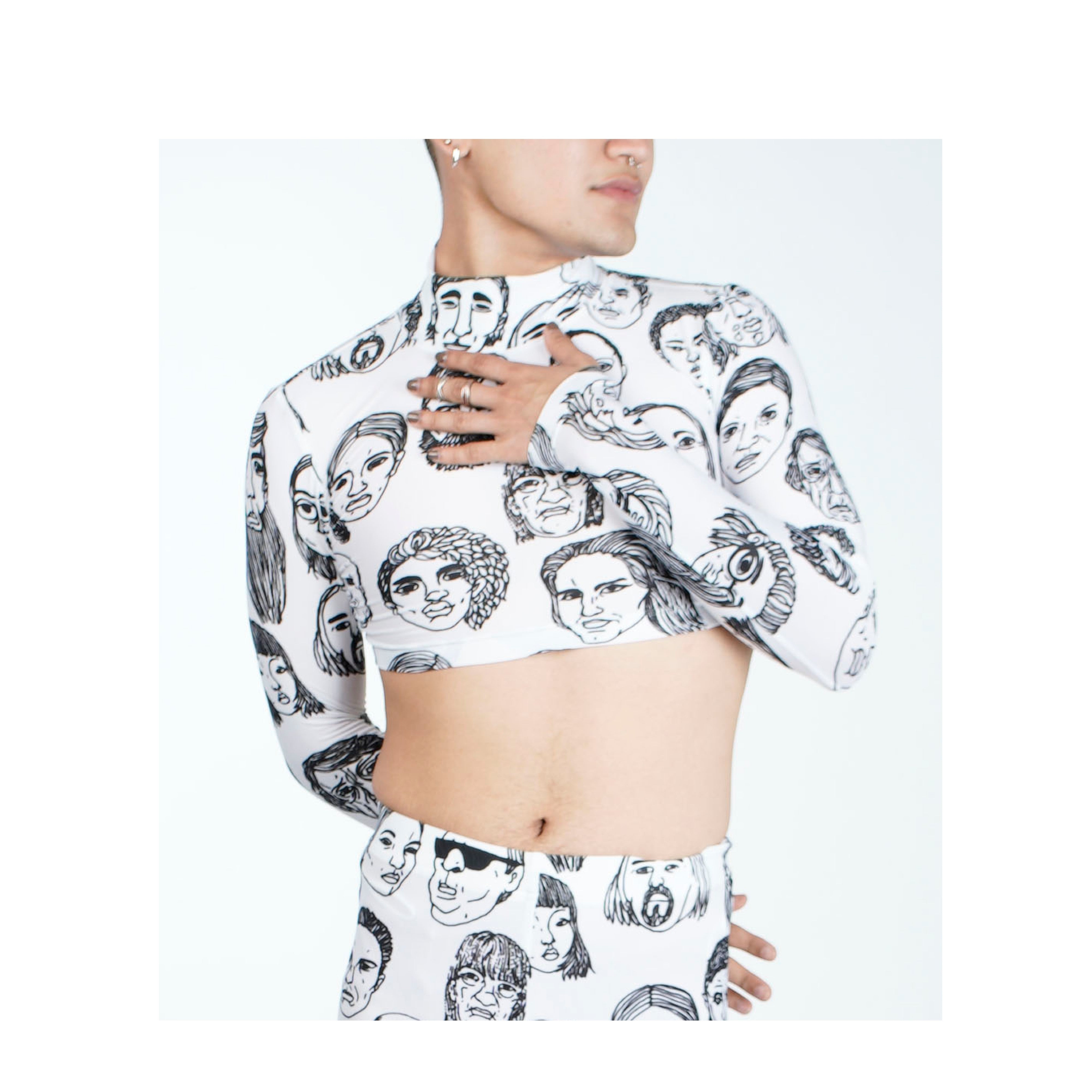 Second Skin Diversity Crop Top(White)