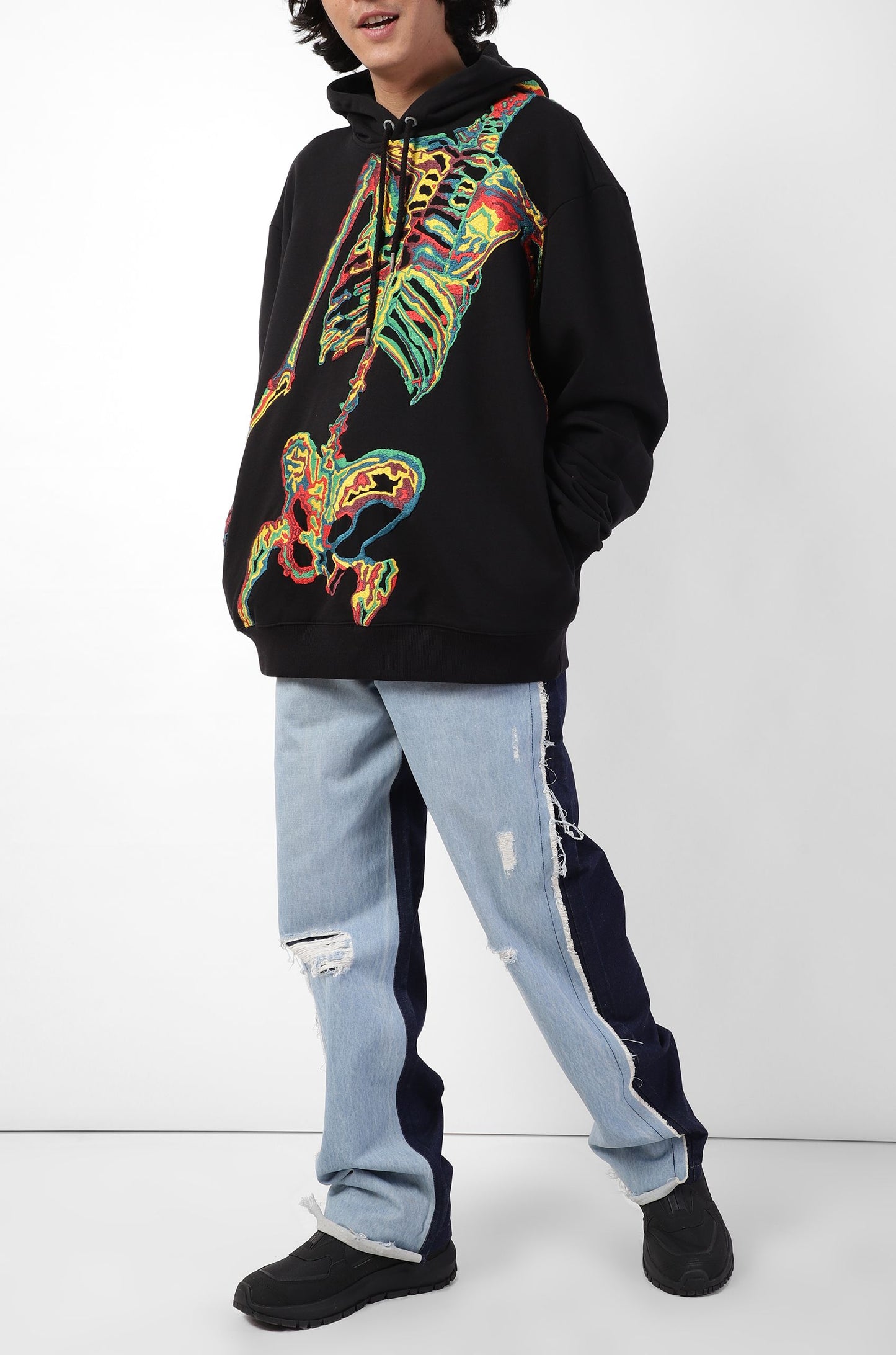 Handcrafted 'Thermochromic Skeleton' Hoodie