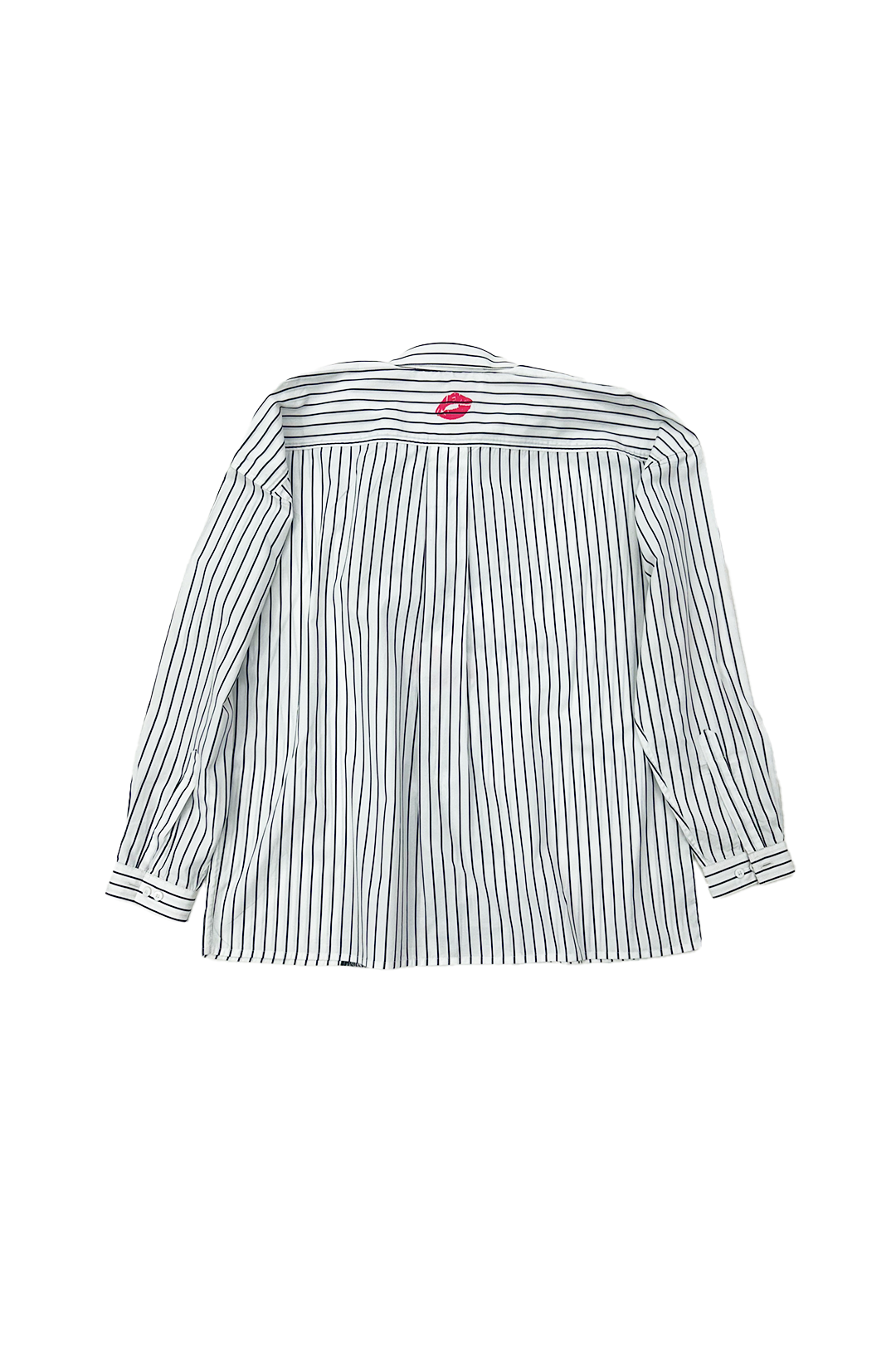 Oversized unisex pinstriped cotton shirt
