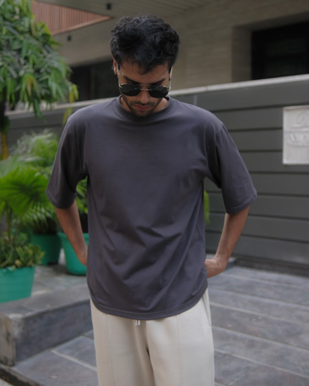 All Day Oversized Tee - Smoke Grey