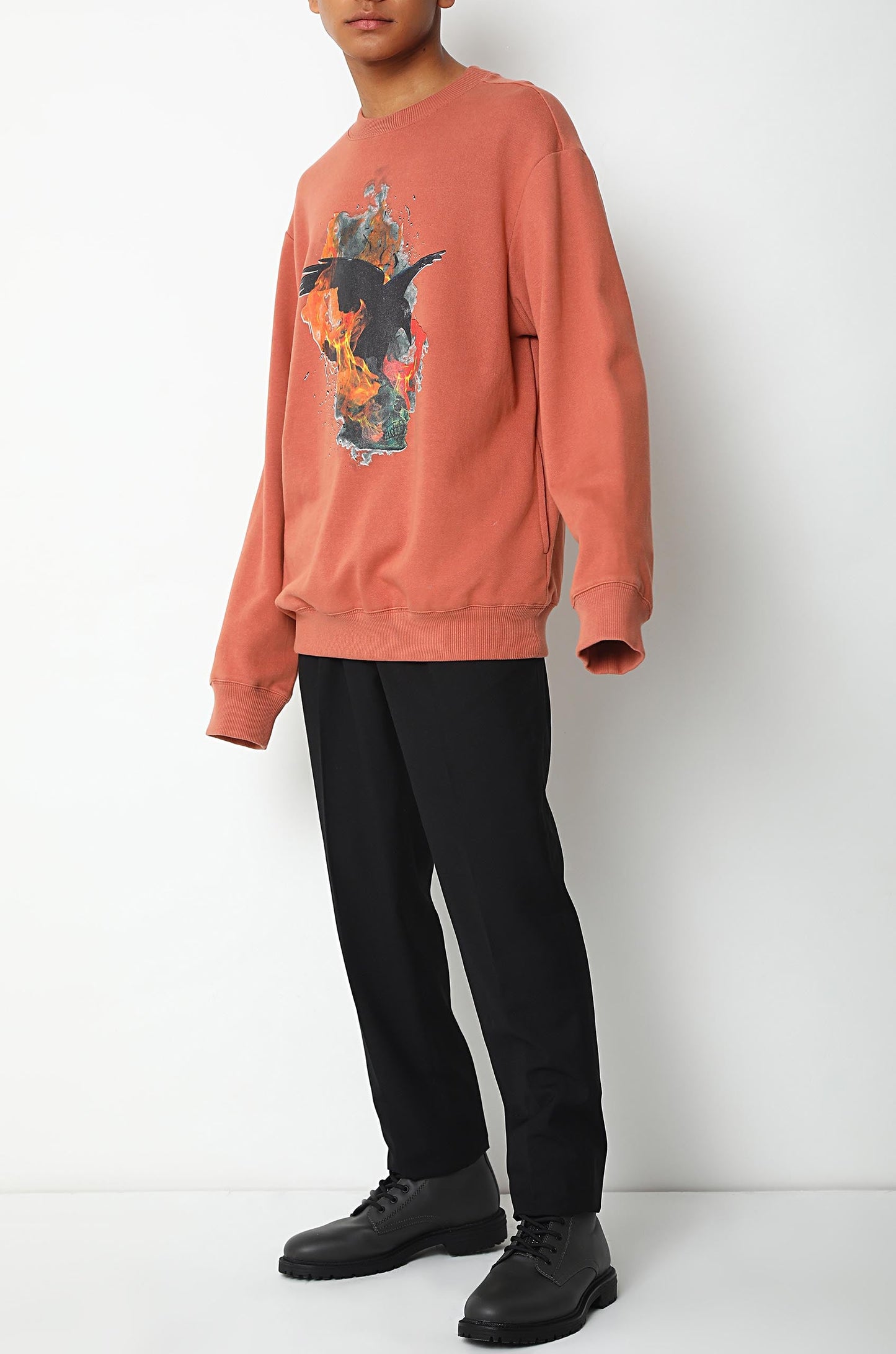 'Death' Print Sweatshirt (Rust)