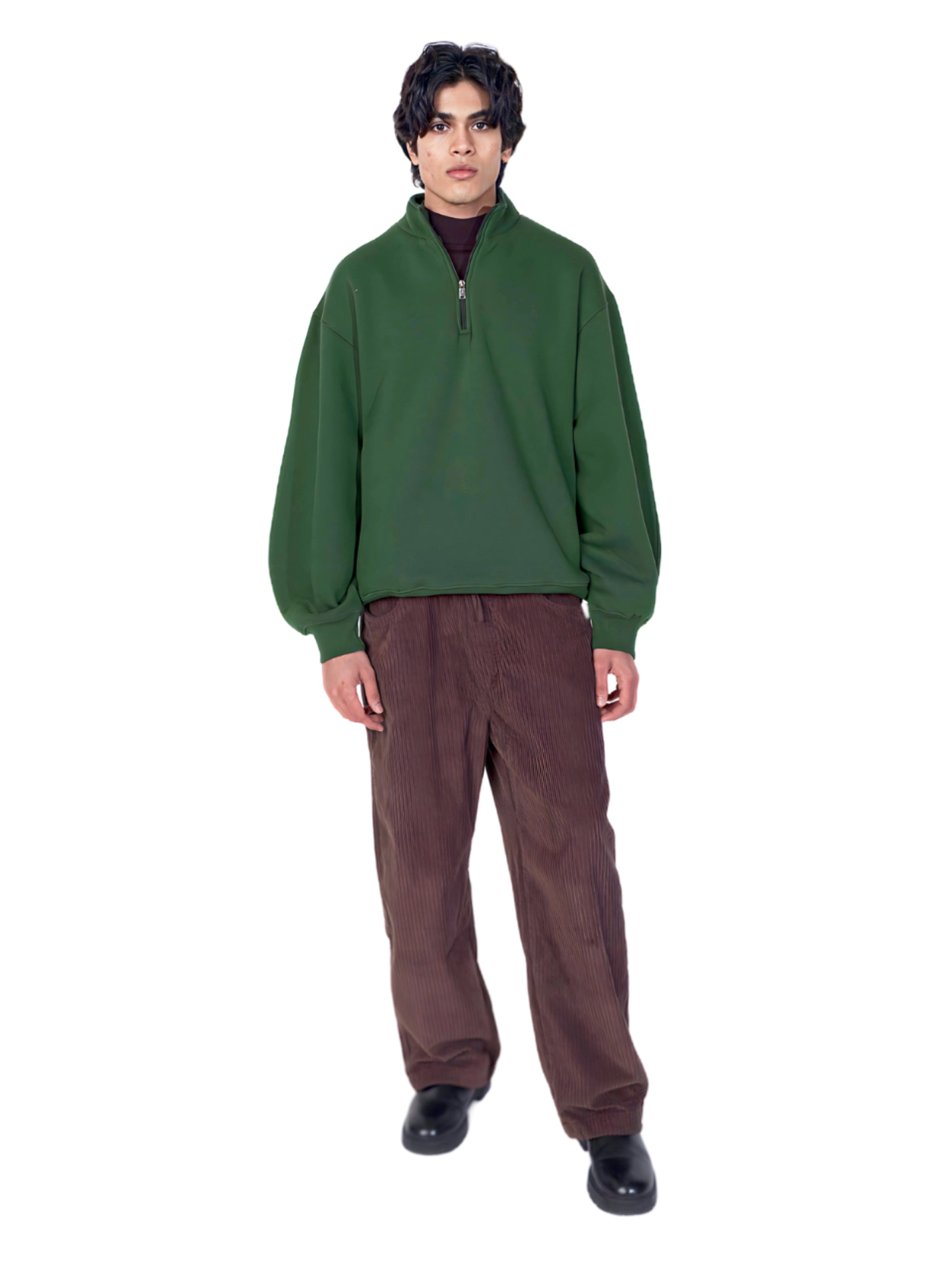 Quarter Zip Sweatshirt - Jungle Green