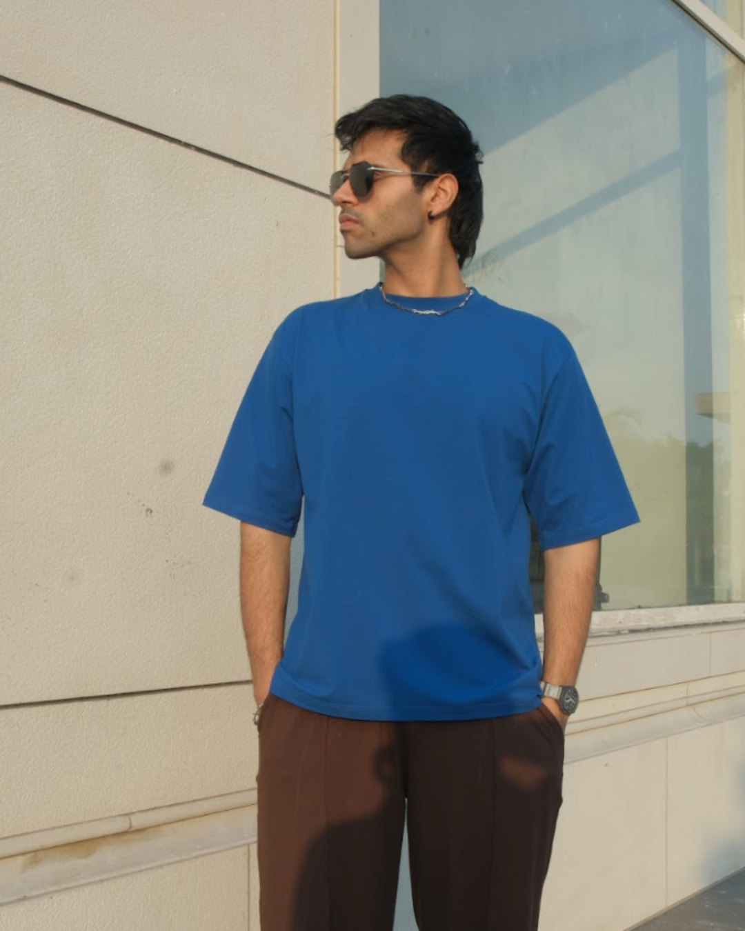 All Day Oversized Tee - Electric Blue