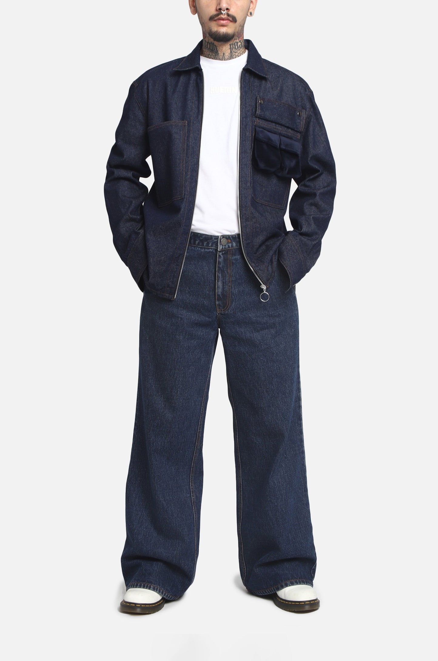 Pocket Detail Over-Shirt Jacket (Indigo)